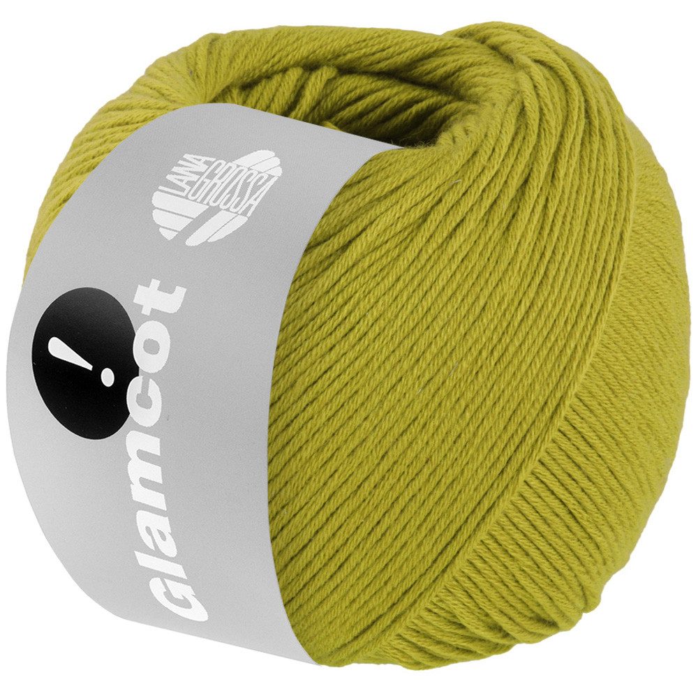LANA GROSSA GLAMCOT Häkelwolle, 155 m (zart glänzende, multifile Baumwoll-Viskosemischung), 50 g