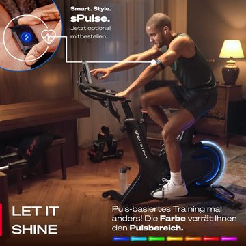 Sportstech Speedbike sBike Lite, Smartes Indoor Bike mit LED + App mit Live & On-Demand Kursen