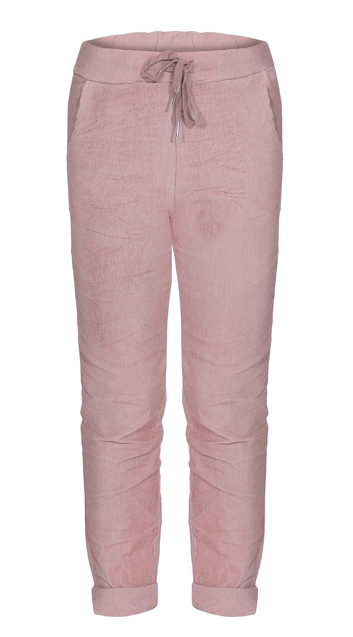 OriginalYou Cordhose Damenhose Feincord Chino mit Stretch bequeme Schlupfhose dehnbarer Feincord, Gummizug & Schnürung, in großen Größen erhältlich