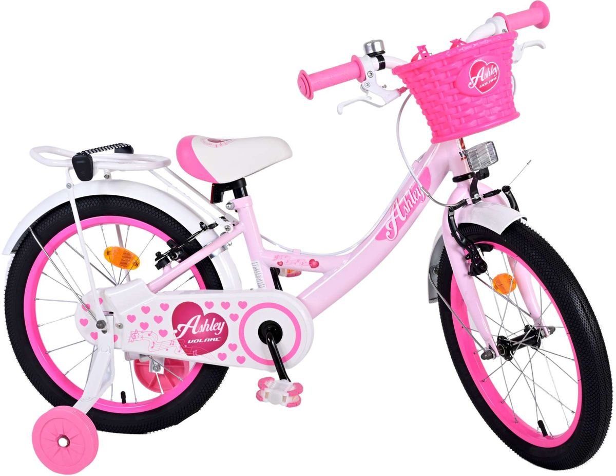 Seitenständer Ashley 18 Fahrrad Kinderfahrrad Korb, Mädchenfahrrad Rad Zoll Gepäckträger, Fahrrad 1 31833, Volare Stützräder, Gang, Kinder Mädchen