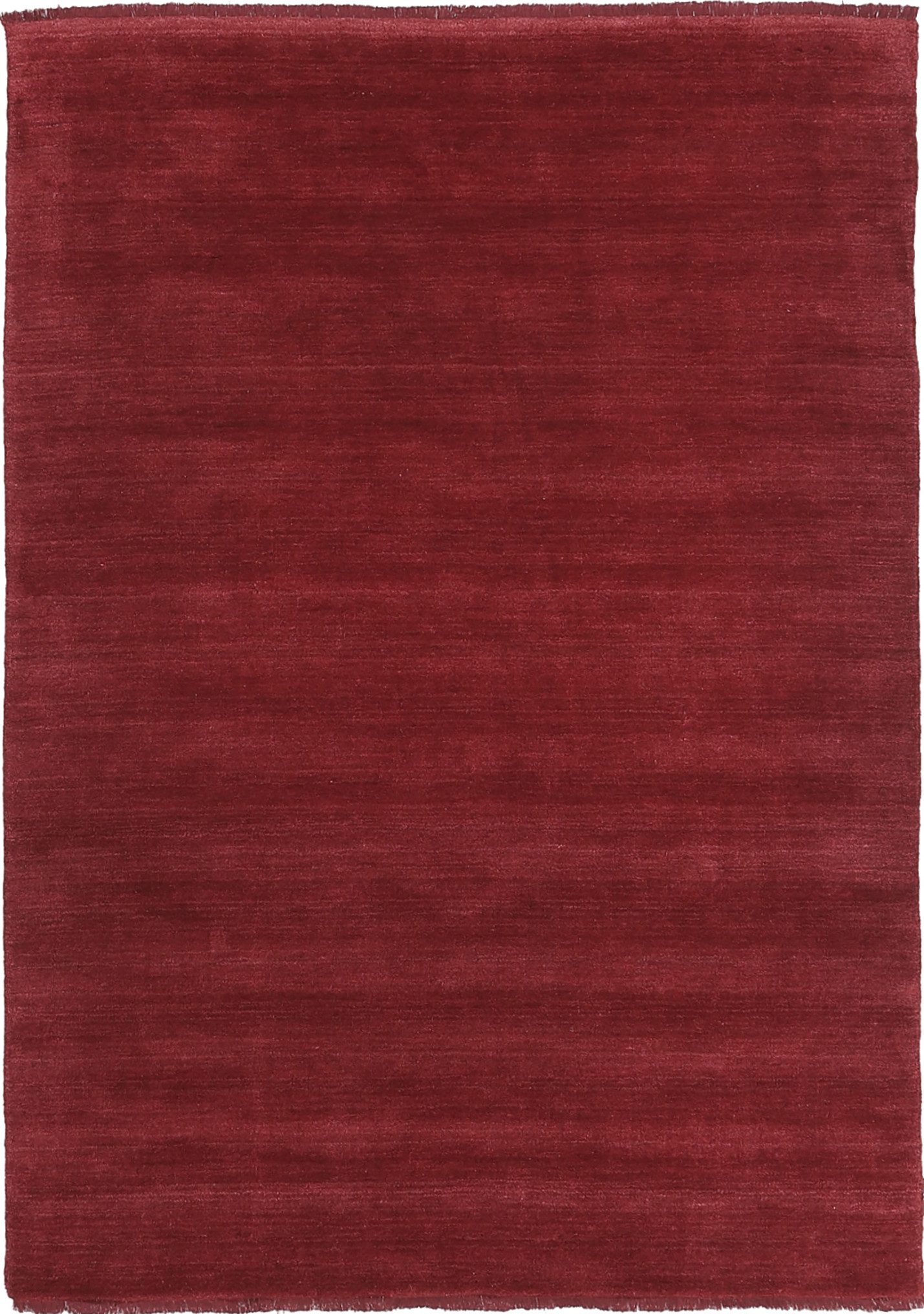 Carpet Avenue Teppich Handloom Solo - Dunkelrot 200x140, Rechteck, Höhe: 14 mm