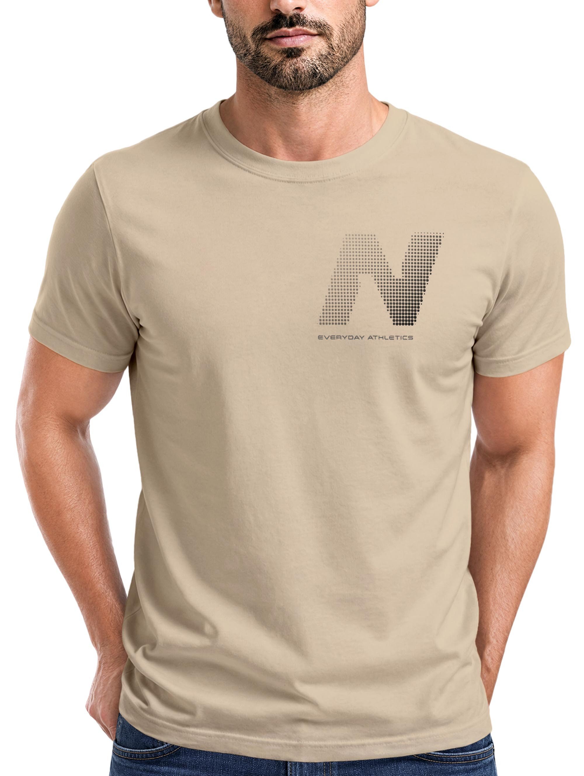 Neverless Print-Shirt Herren T-Shirt Frontprint - Halftone - Baumwollshirt Männer Fashion mit Print