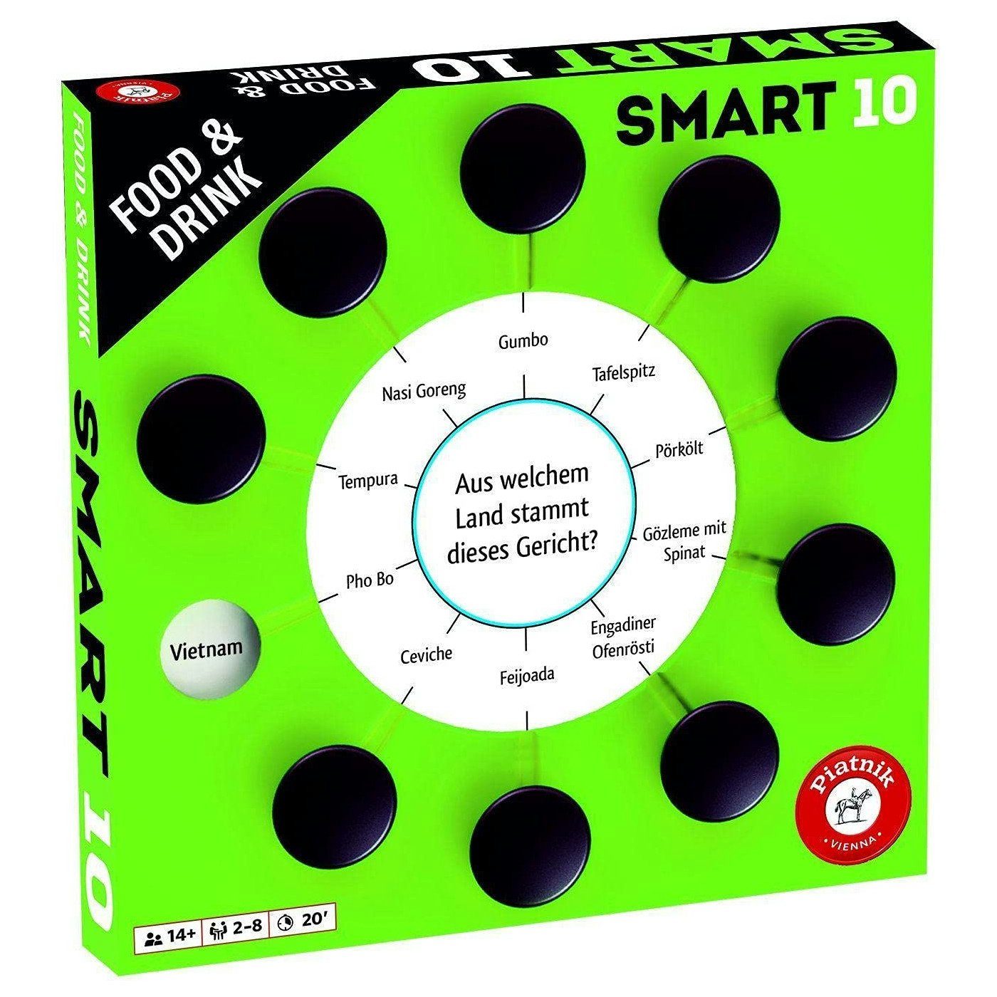 Piatnik Spiel Smart 10 Zusatzfragen - Food & Drink, Wissenspiel