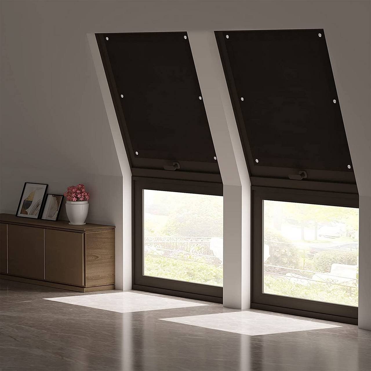 Dachfensterrollo, Woltu, 1x Thermorollo Dachfenster ohne Bohren, mit Saugna günstig online kaufen
