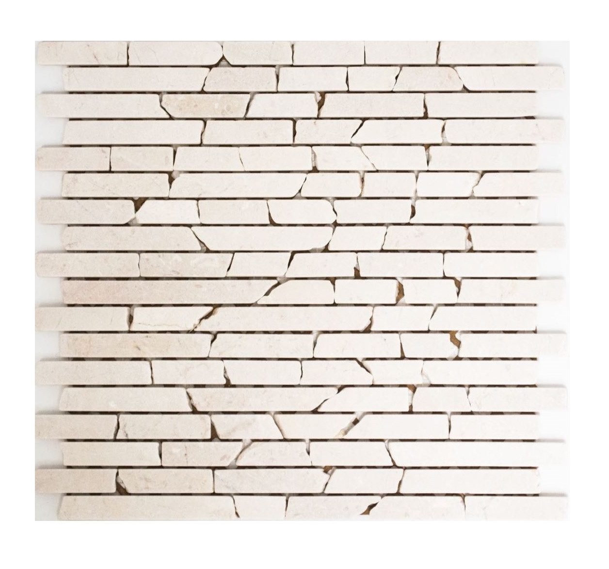 Mosani Mosaikfliesen Mosaik Marmor Naturstein Verbund cremeweiß Küche