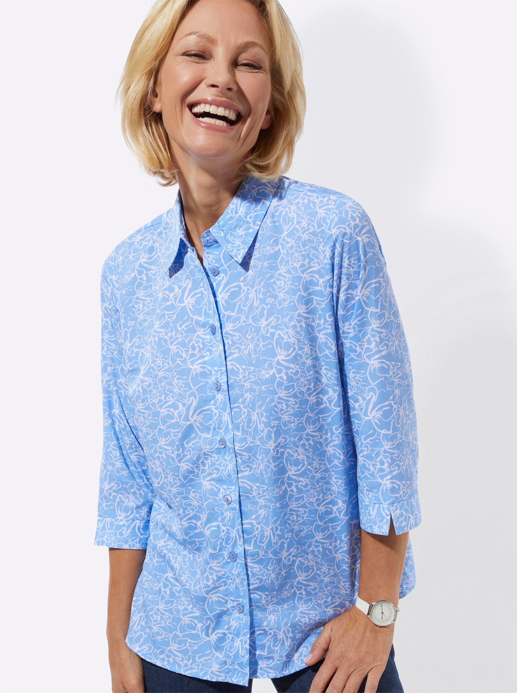 Witt Klassische Bluse Hemdbluse 3/4-Arm
