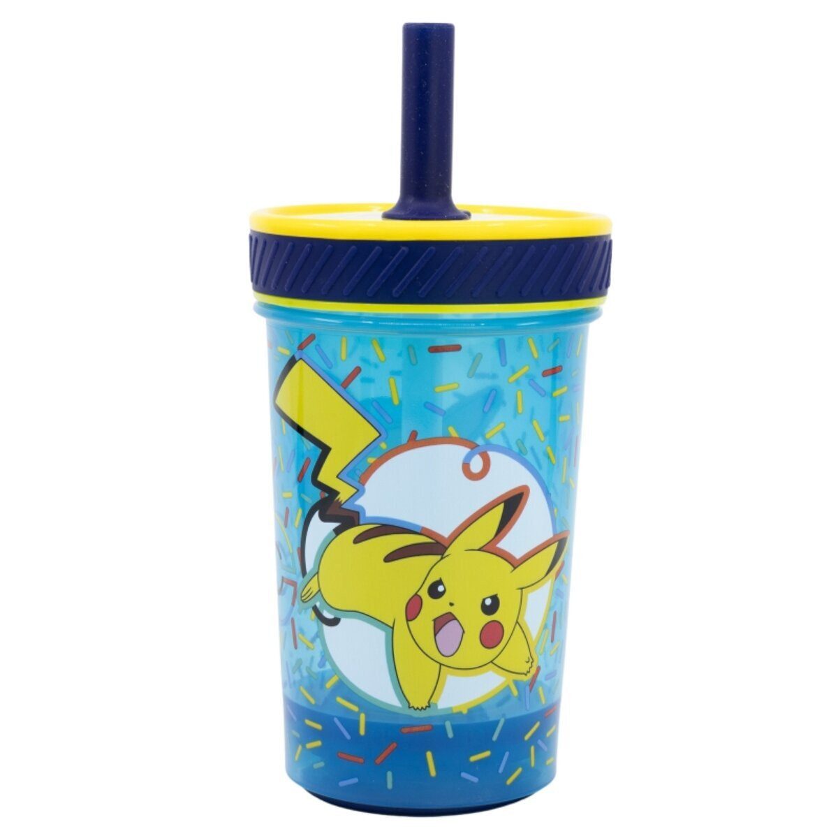 POKÉMON Trinkflasche Pokemon Pikachu Kippsicher Trinkbecher PP 370ml Drop Safe