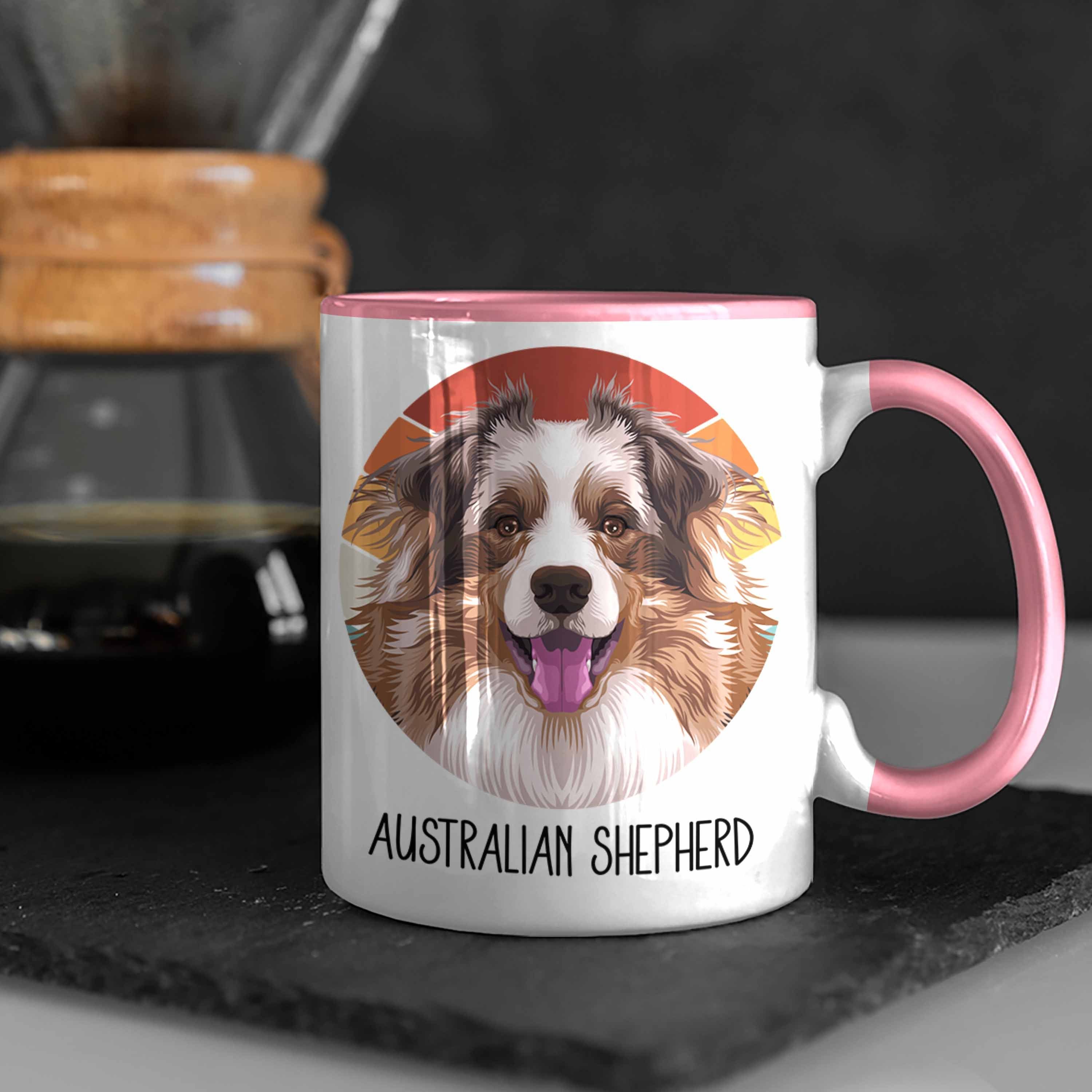 Trendation Tasse Australian Shepherd Spruch Geschenkid Lustiger Geschenk Besitzer Rosa Tasse
