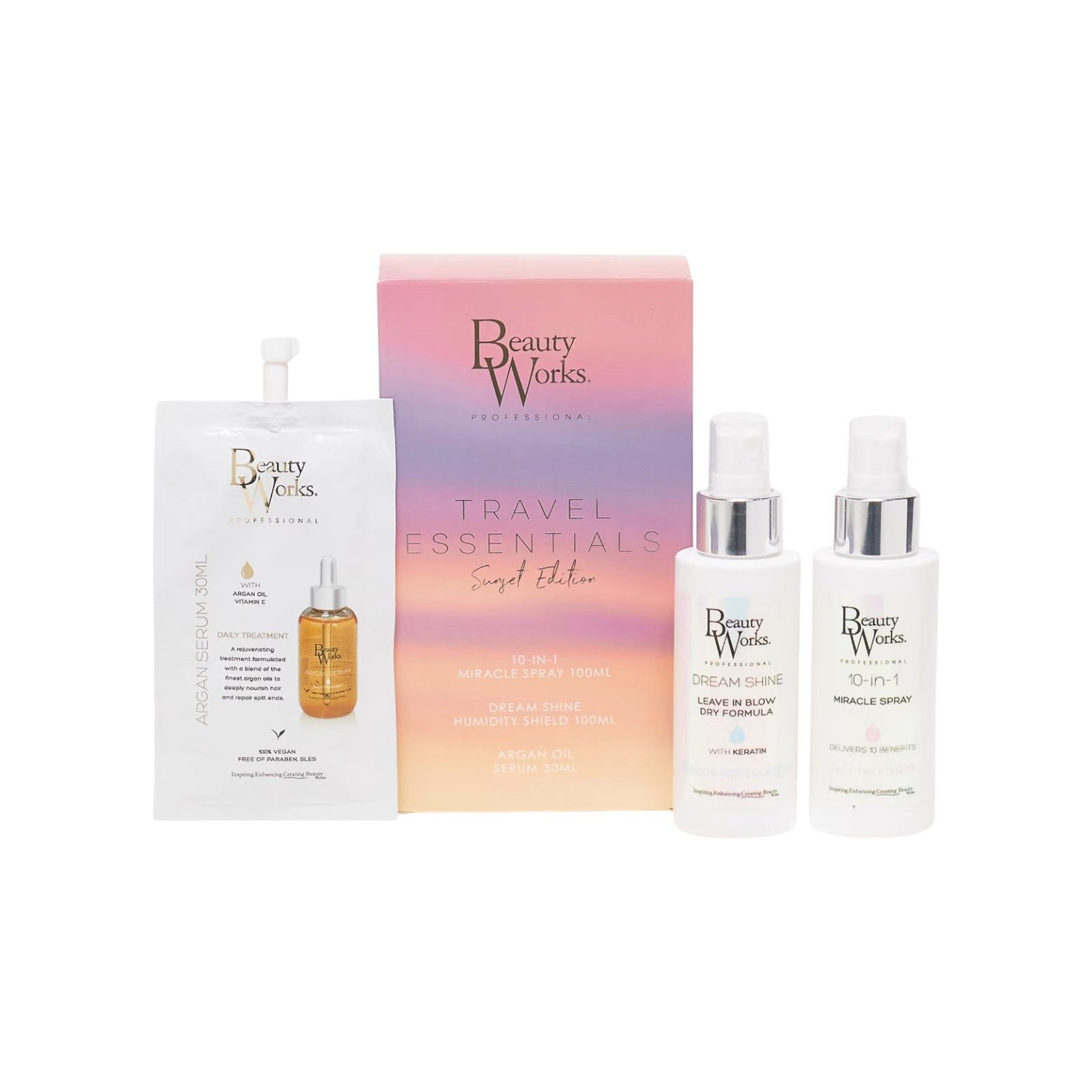 Beauty Works Pflege-Geschenkset Travel Essentials, 3-tlg.