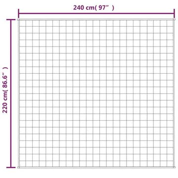 Bettüberwurf Gewichtsdecke Hellcreme 220x240 cm 15 kg Stoff, vidaXL