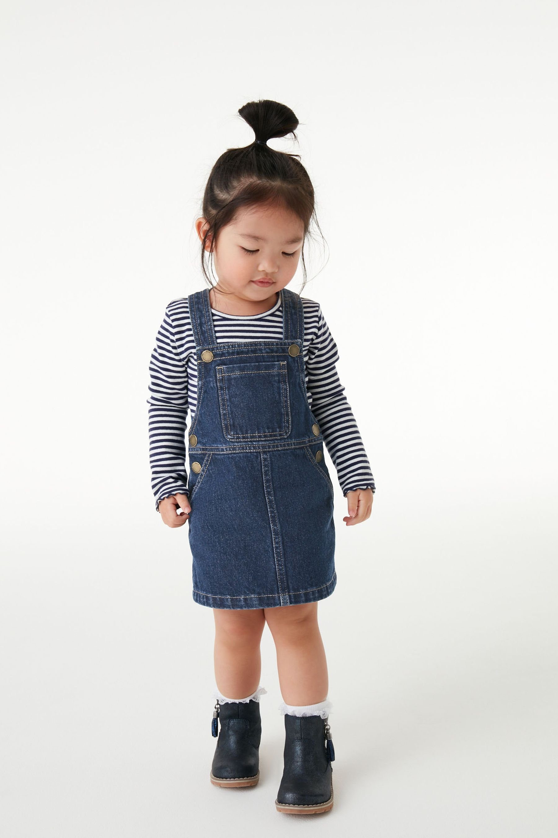 Next Latzkleid Trägerkleid aus Denim (1-tlg) günstig online kaufen
