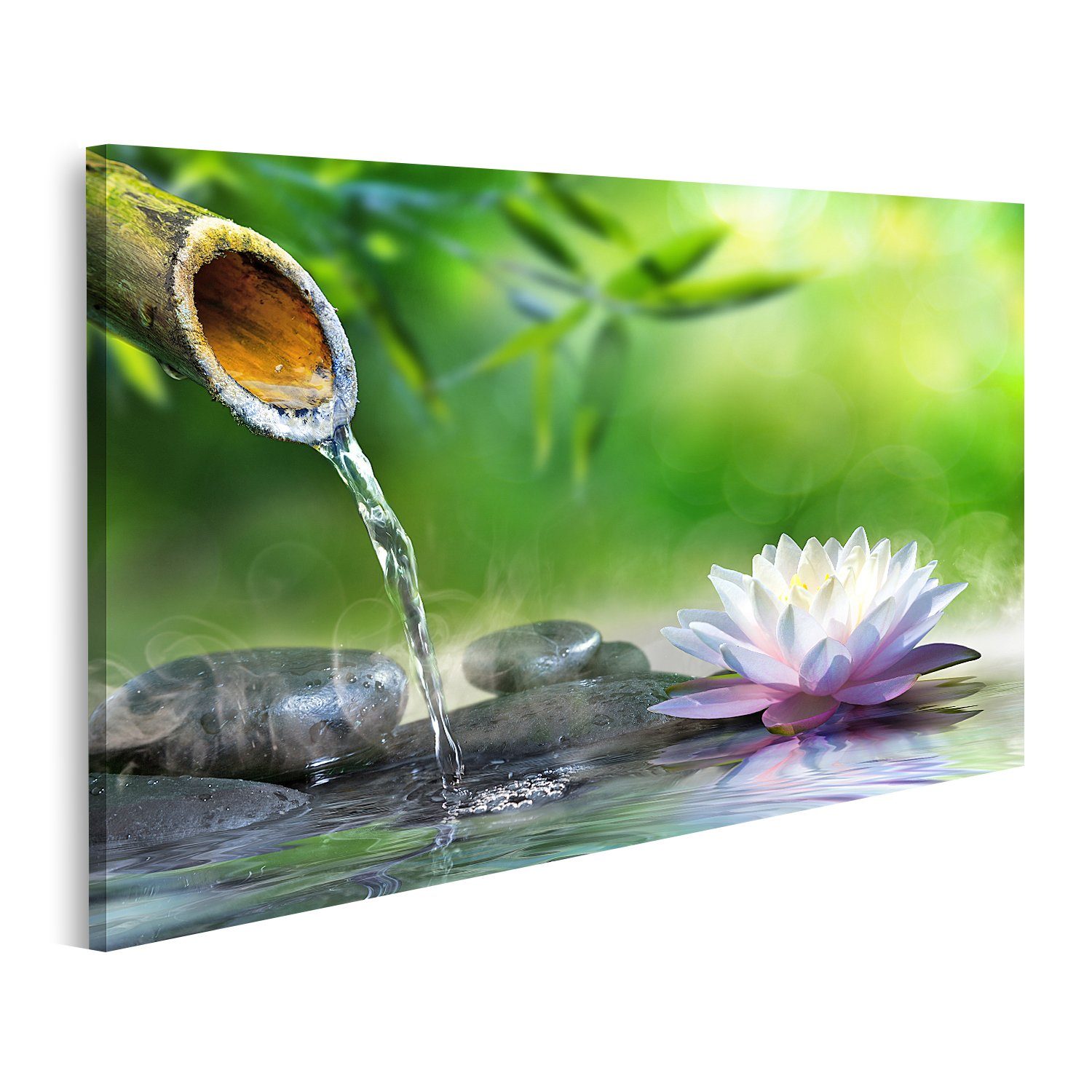 islandburner Leinwandbild »Bild auf Leinwand ZenGarten mit