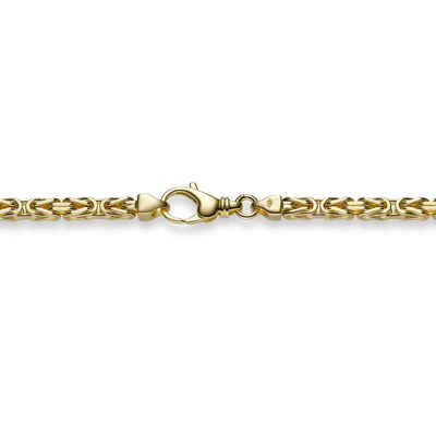 HOPLO Goldarmband Goldkette Königskette Länge 19cm - Breite 3,0mm - 585-14 Karat Gold