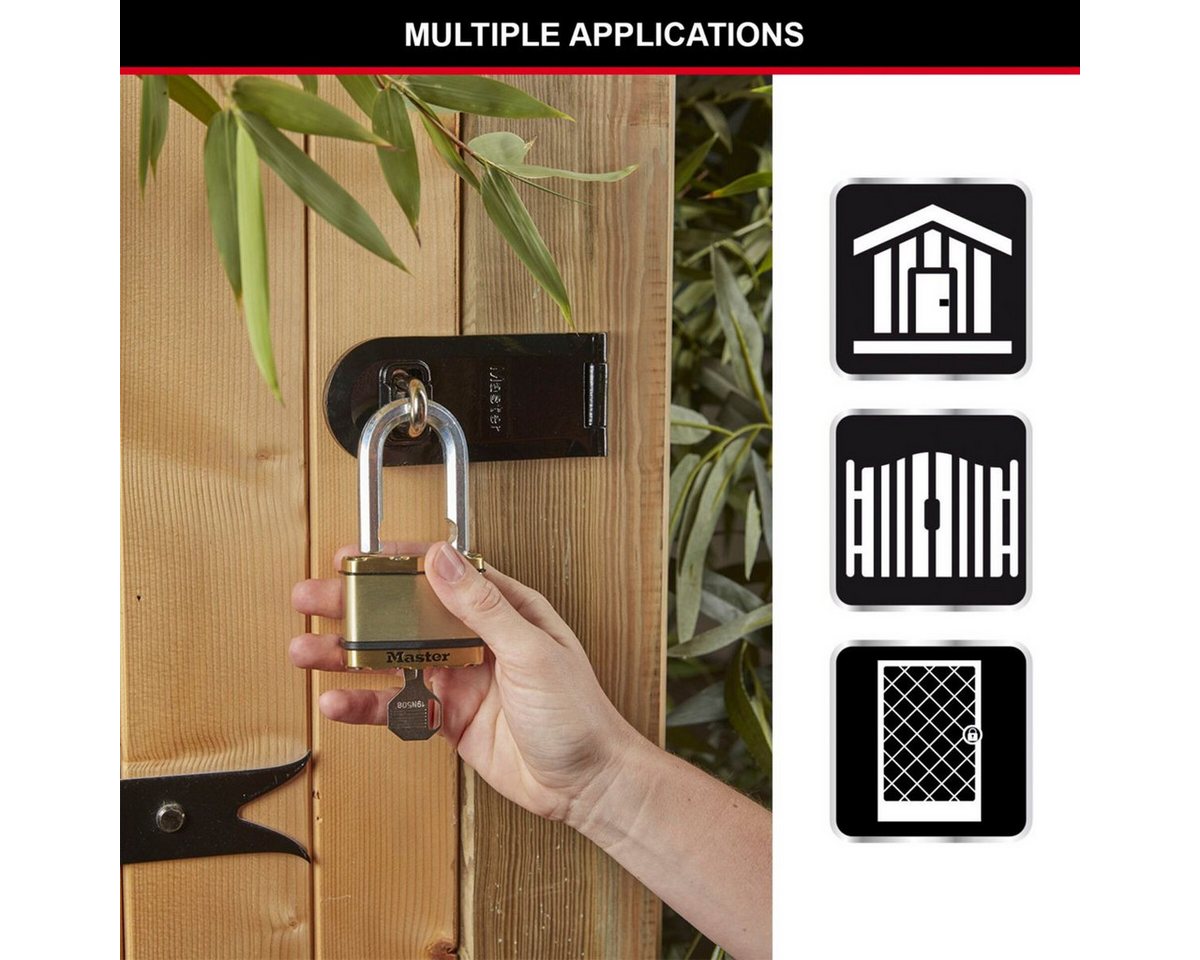 Thumbnail - Master Lock Vorhängeschloss aus Stahllamellen (64mm) Diebstahlalarm