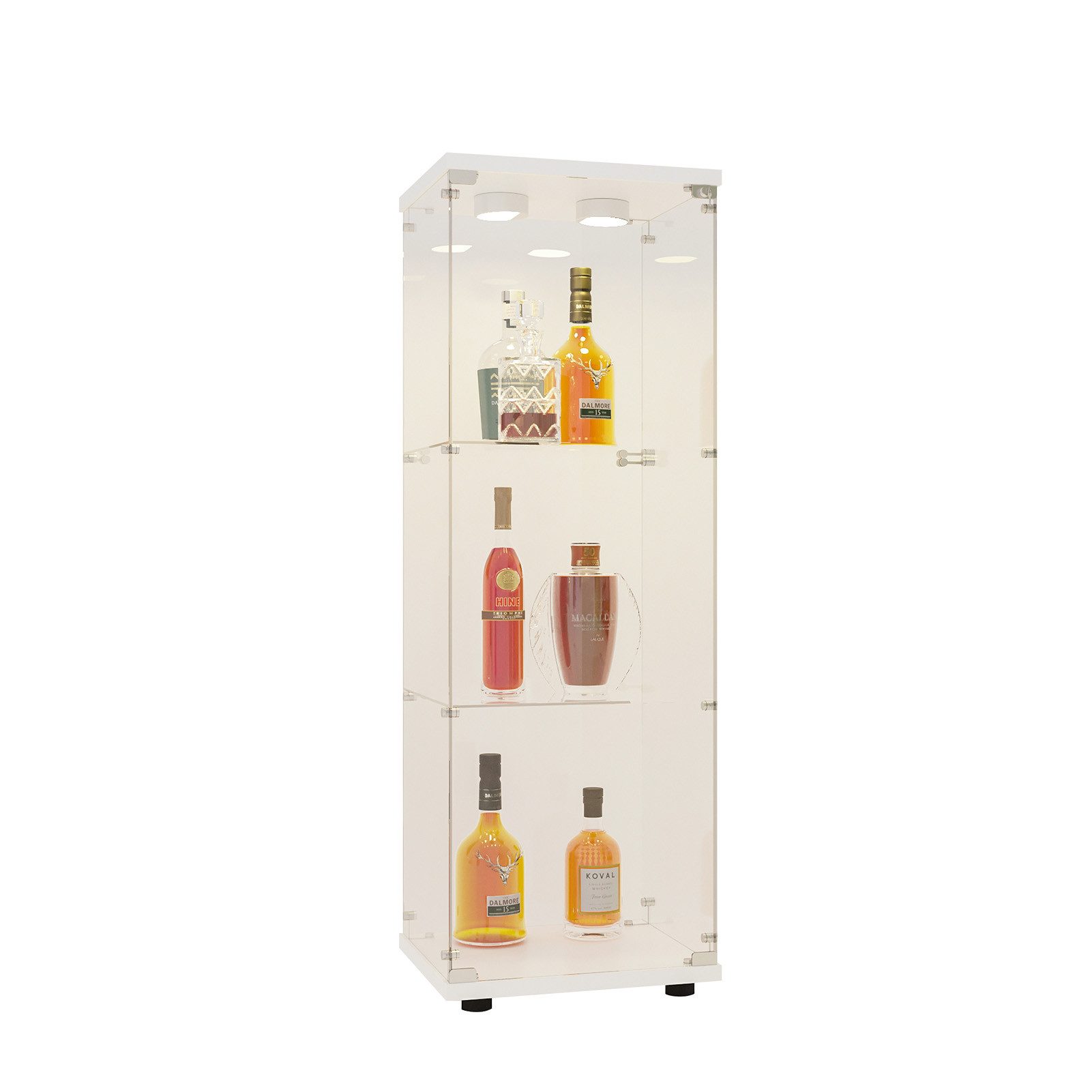 FUROKOY Glasvitrine Glas Standvitrinen, Drei/Zweifach-Vitrine aus günstig online kaufen