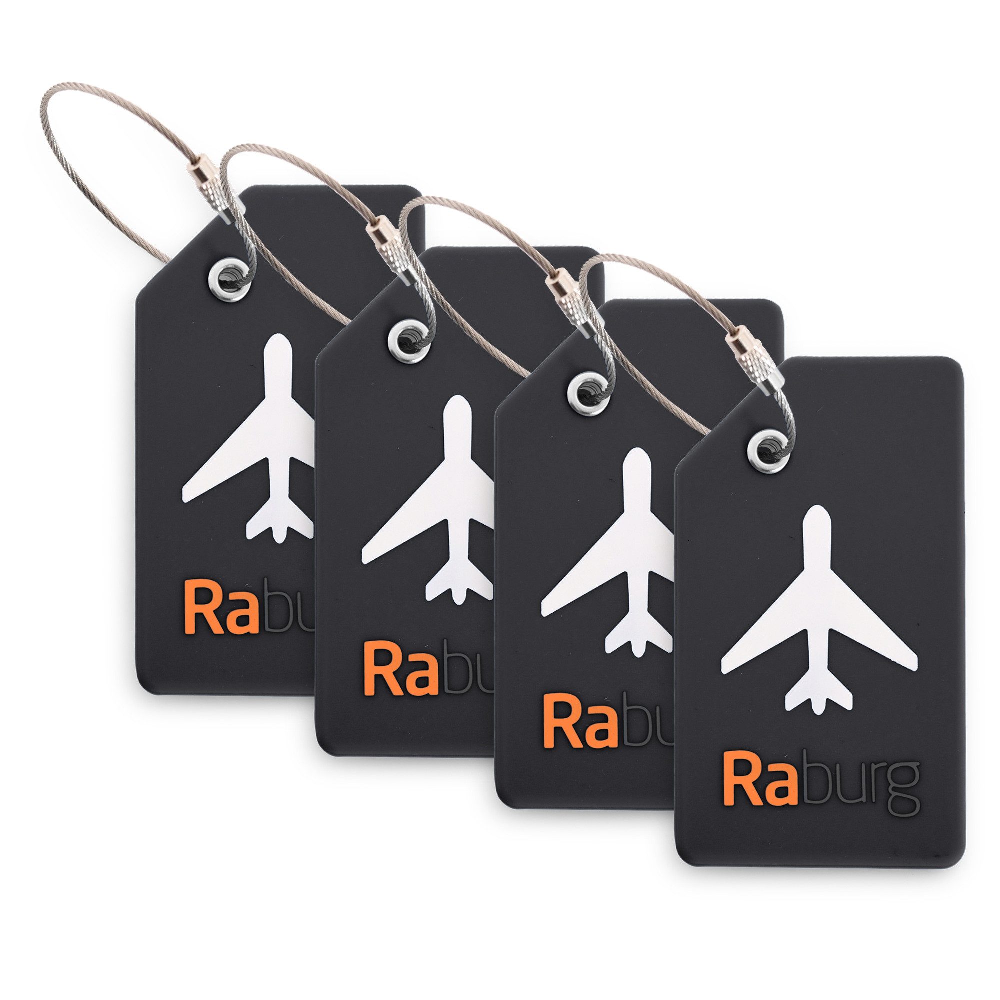 Raburg Kofferhülle Kofferanhänger, stabile Gepäckanhänger, mit Namens- & Adressschild, ideal für: Flugreise, Kreuzfahrt, Reisegepäck, Taschen, Koffer, Rucksäcke