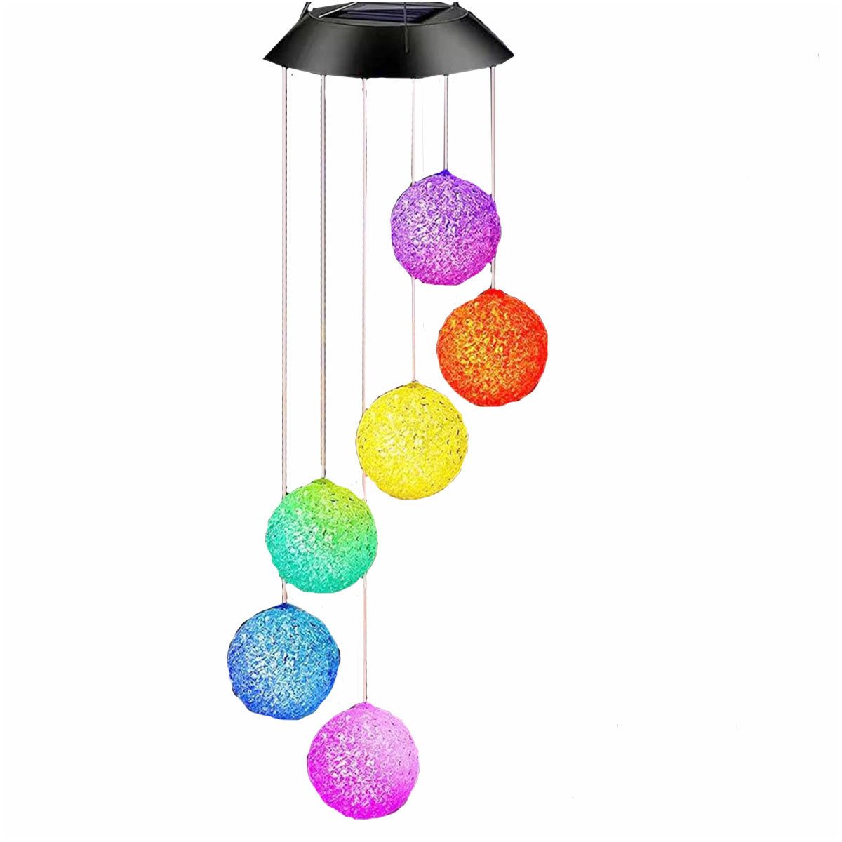 LETGOSPT LED Solarleuchte Solar Windspiel Außen, günstig online kaufen