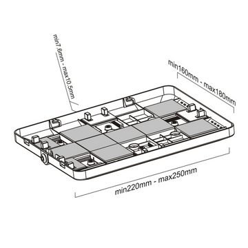 Maclean MC-645 Tablet-Ständer, (bis 10,10 Zoll, Horizontale/Vertikale-Positionierung; Diebstahlschutz; Kabelmanagement)