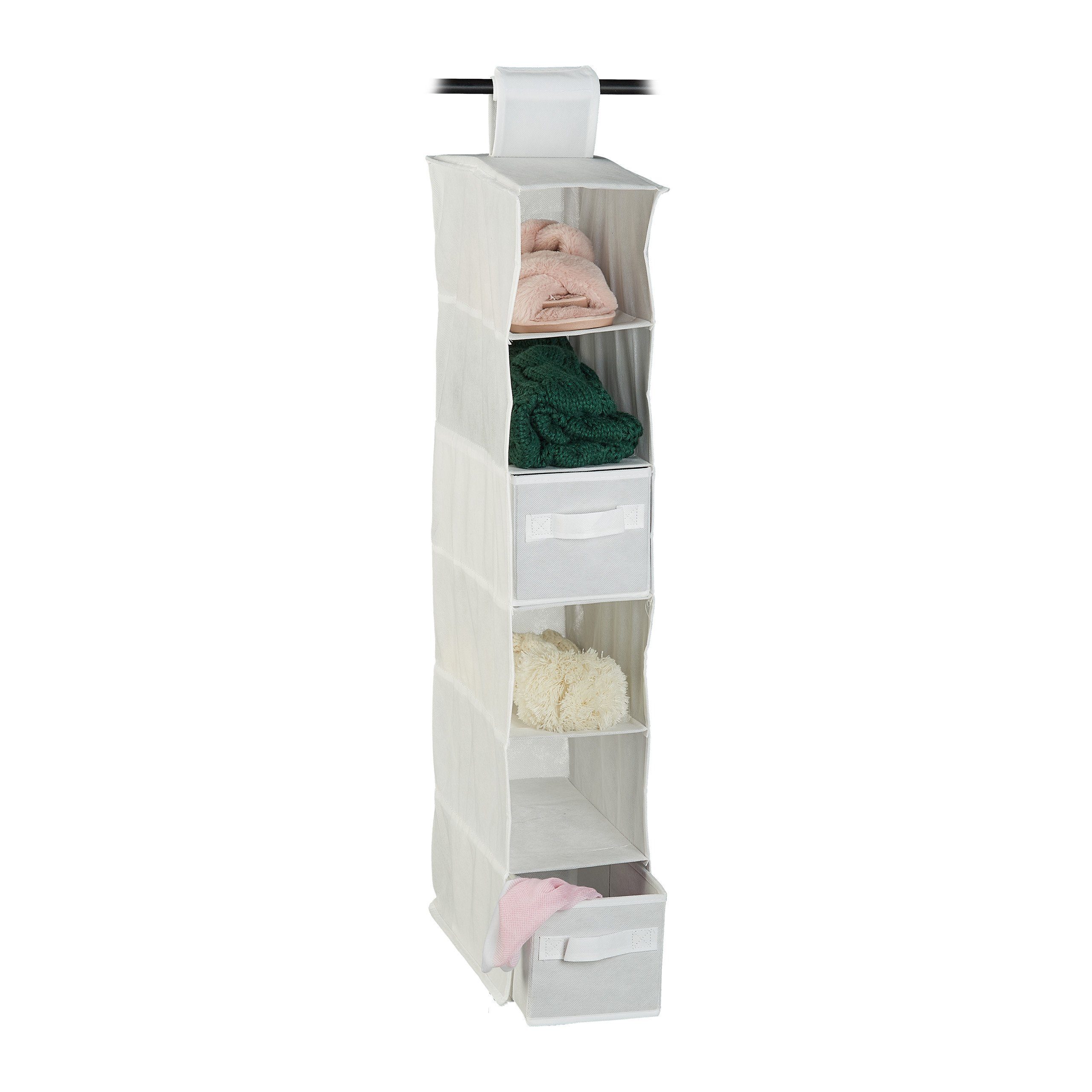 relaxdays Hängeregal für Kleiderschrank, Weiß günstig online kaufen
