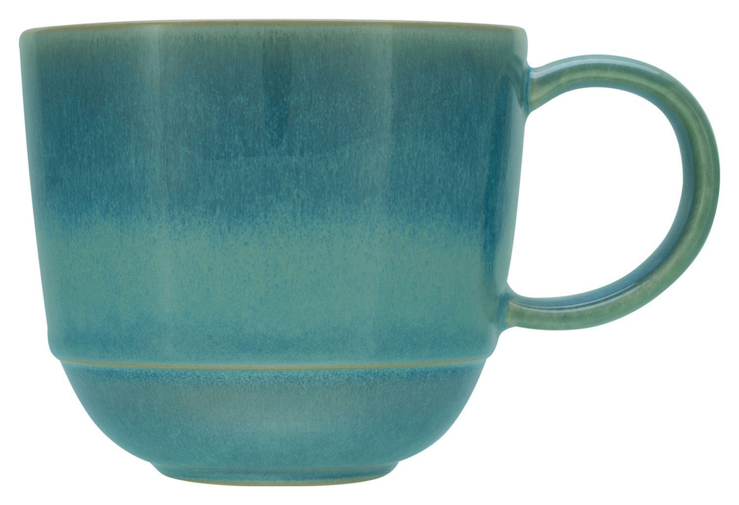CreaTable Becher YUKI, Kaffeebecher, Hellblau, Weiß, 360 ml, Steinzeug