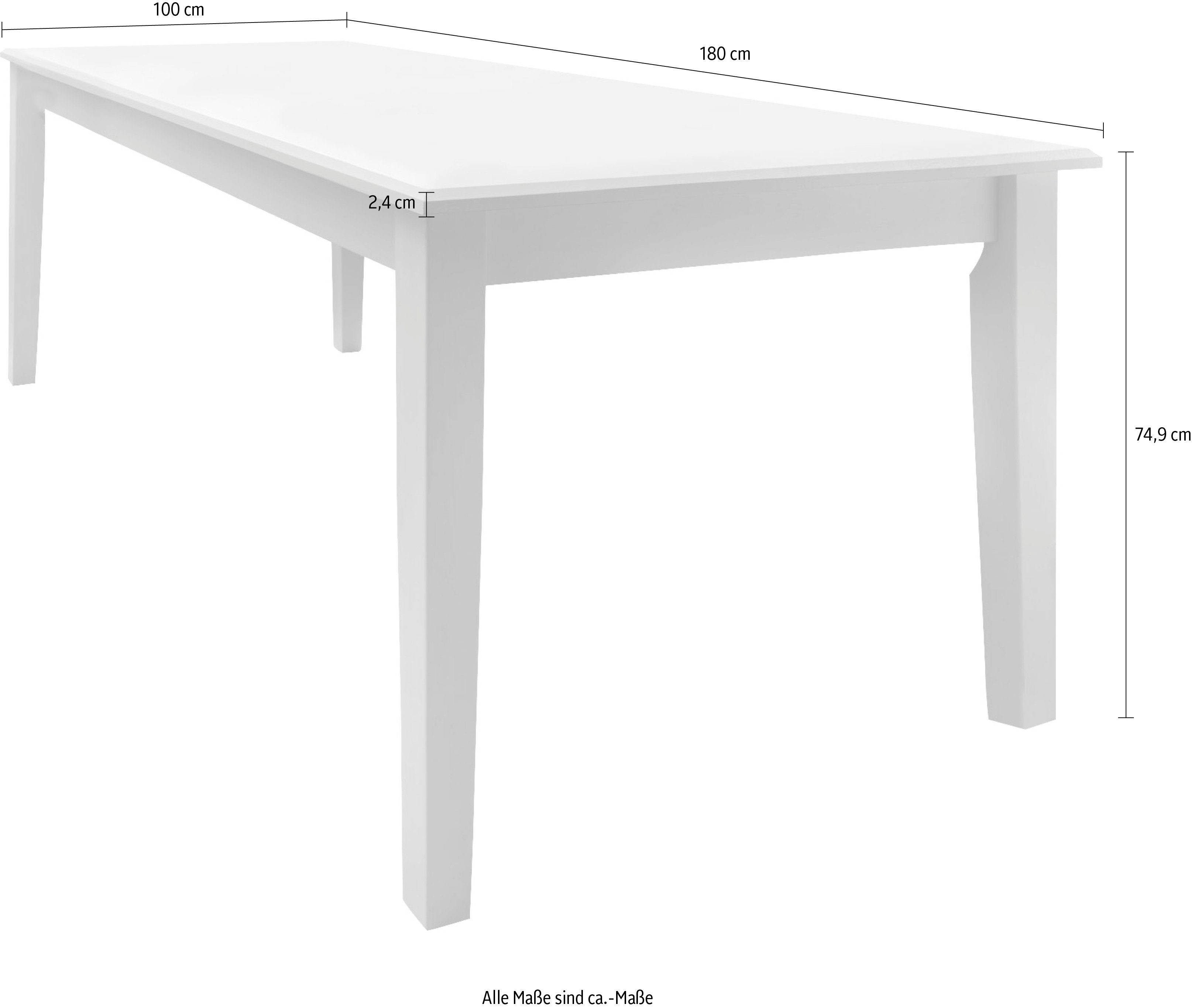 | Tisch Weiß Solvita, by Weiß Wohn[glück]lich Größen, Infantil massiv, | Esstisch mehreren in Kiefer Esszimmer Weiß Landhaus