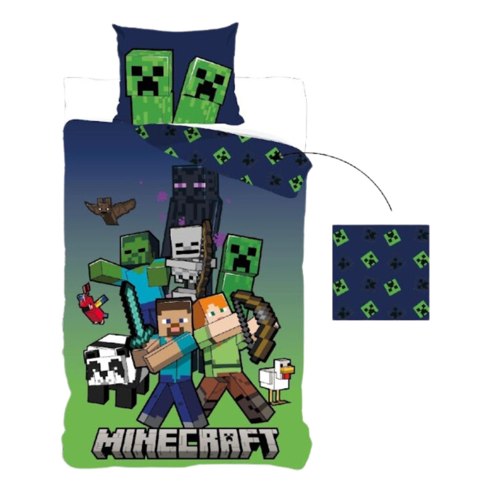 Minecraft Kinderbettwäsche Bettwäsche Wendebettwäsche, 2 teilig günstig online kaufen