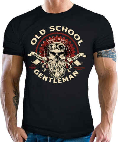 GASOLINE BANDIT® T-Shirt Original Biker Racer Shirt: Old School Gentleman