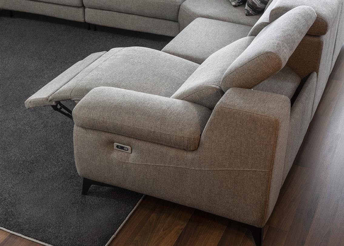 Europe Möbel Neu, Taupe Wohnzimme Luxus Ecksofa Made Ecksofa Sofa JVmoebel L-Form In Moderne Eckcouch