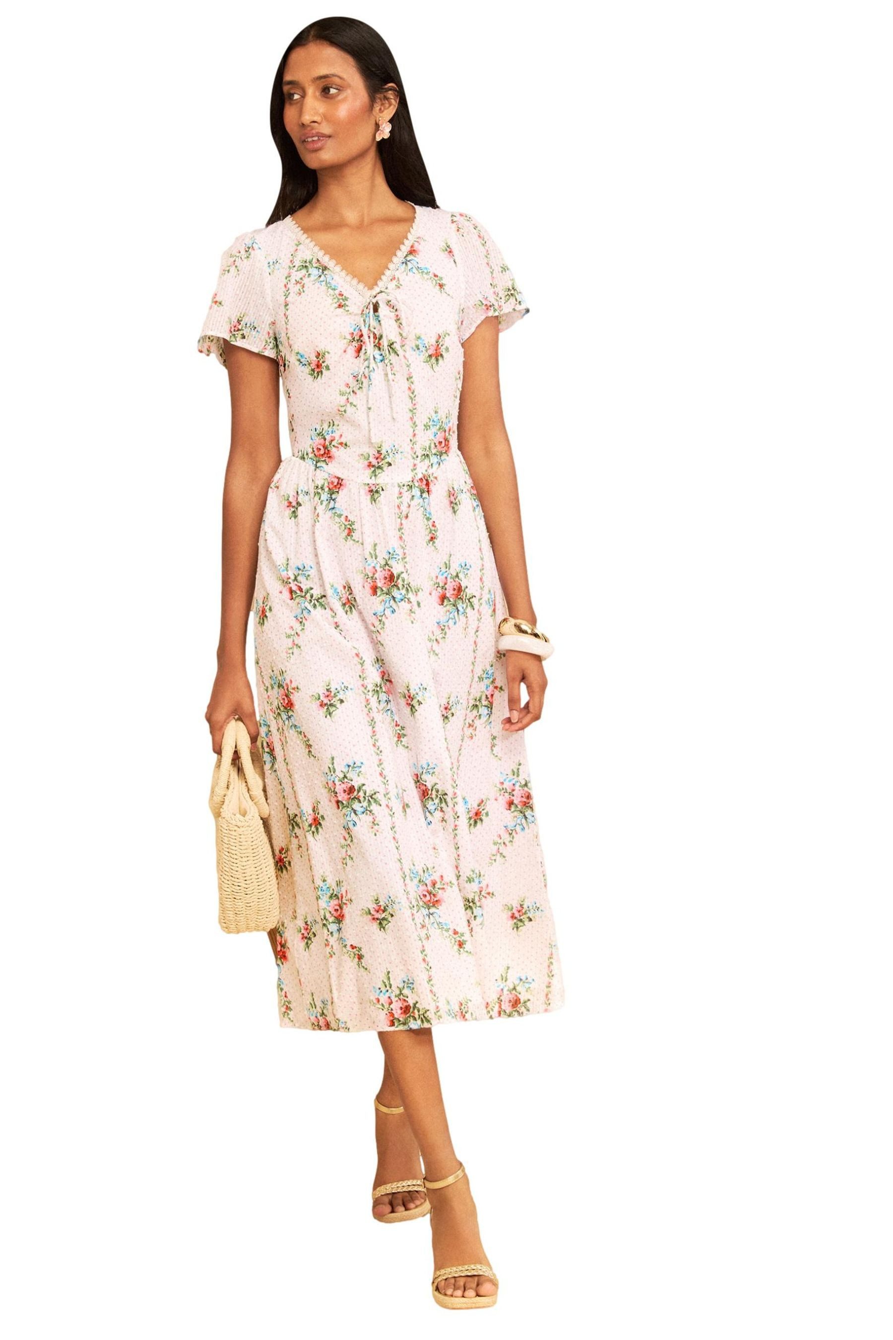 Love & Roses Midikleid Love & Roses Midikleid mit tiefer Taille, Regular (1-tlg)