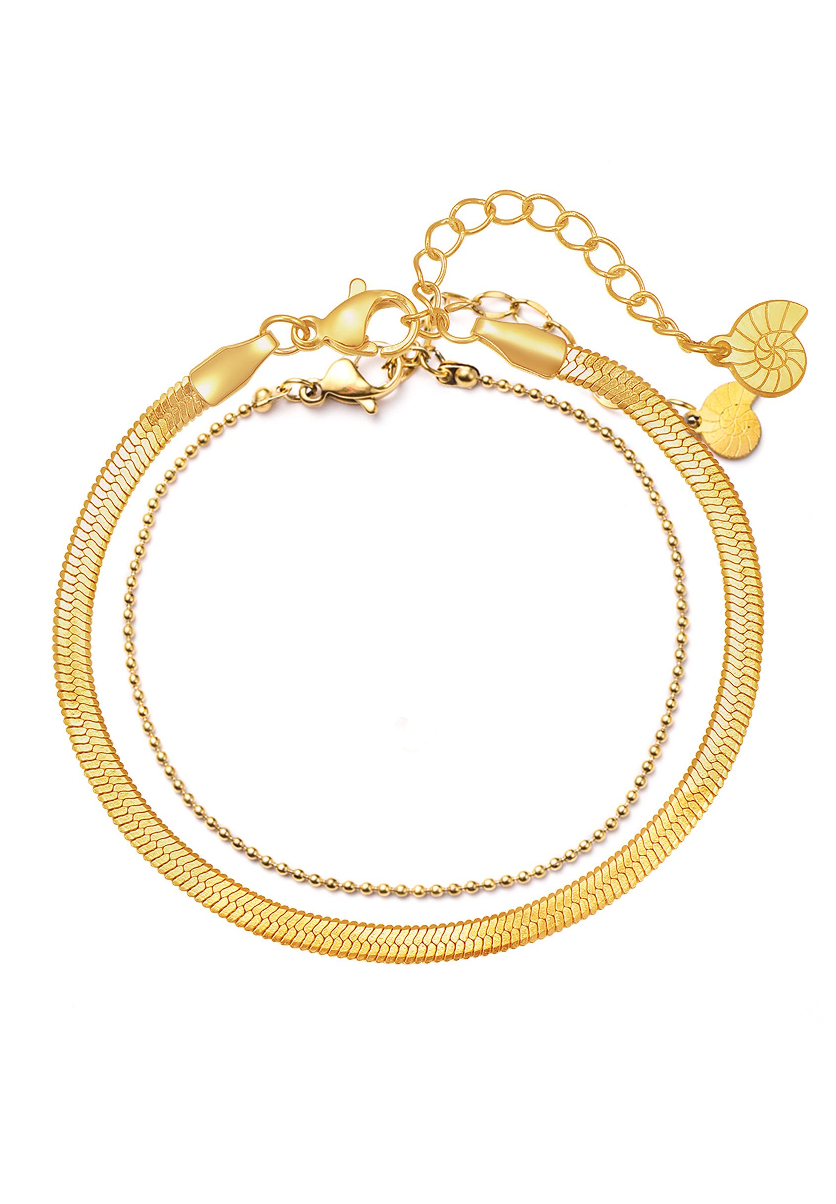 Hey Happiness Edelstahlarmband Set Damen Minimalist günstig online kaufen