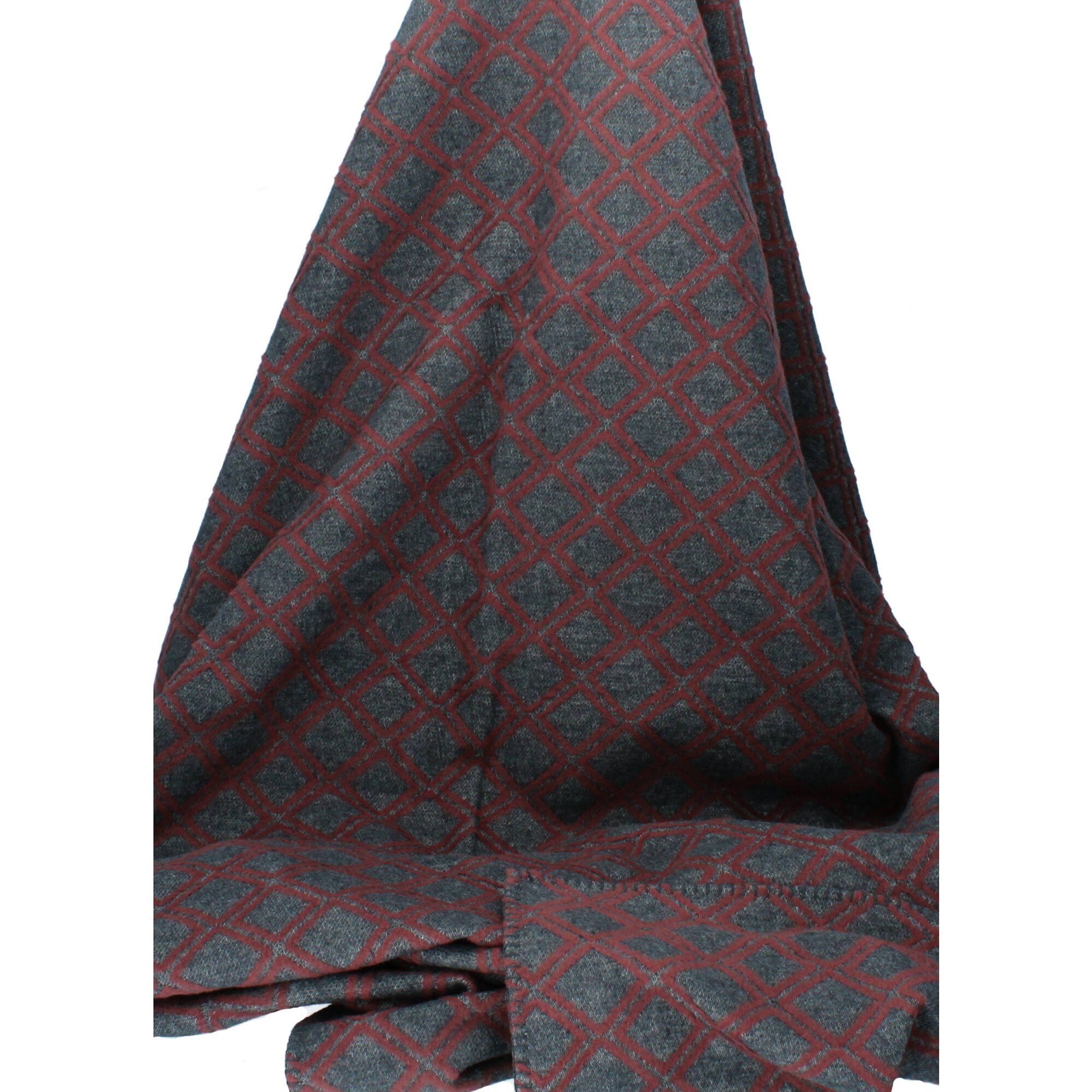 Wohndecke Struktur Plaid DECO Rauten 130x200 cm schokobraun, DAVID FUSSENEGGER