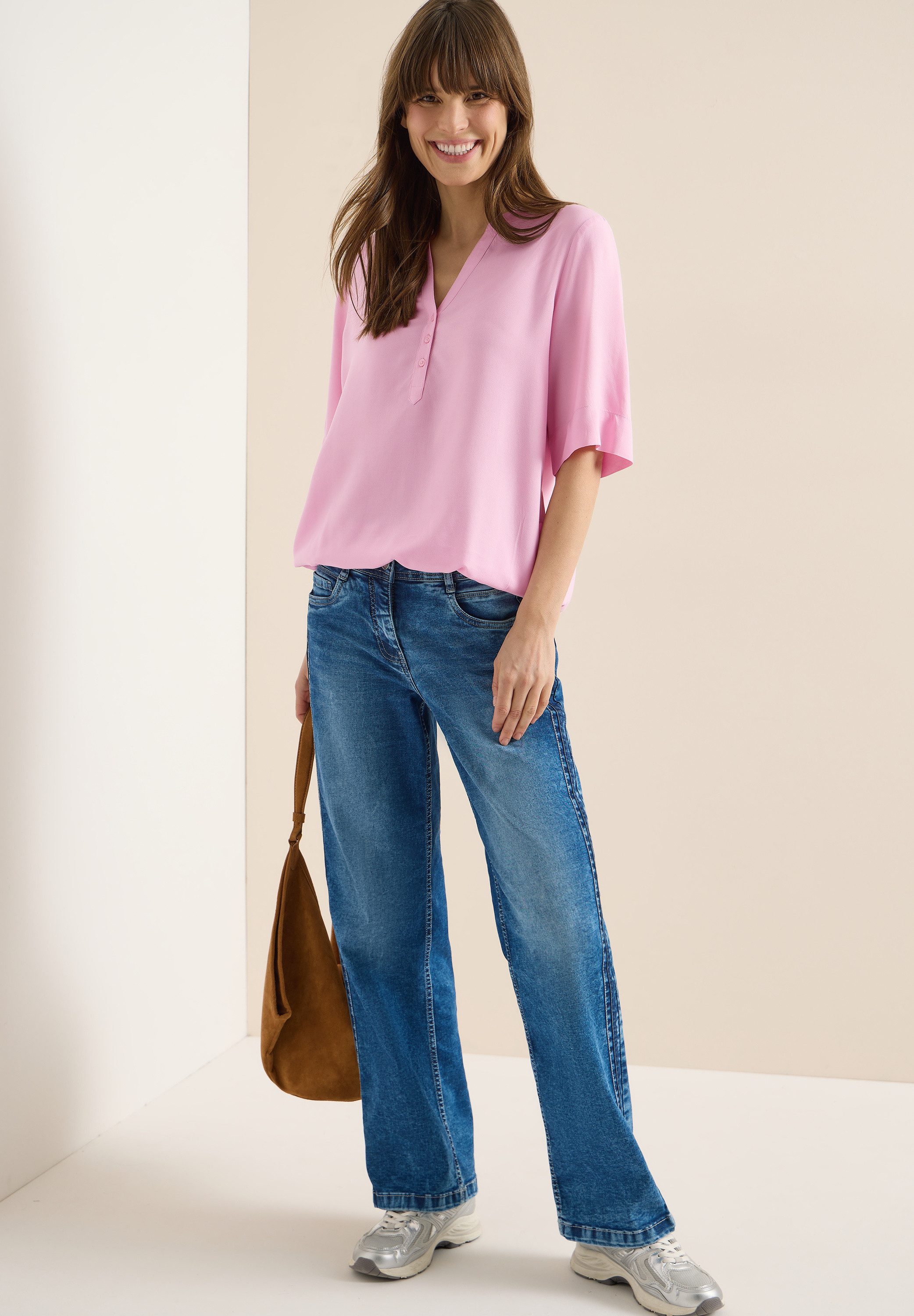 CECIL Kurzarmbluse mit 3/4 Ärmeln