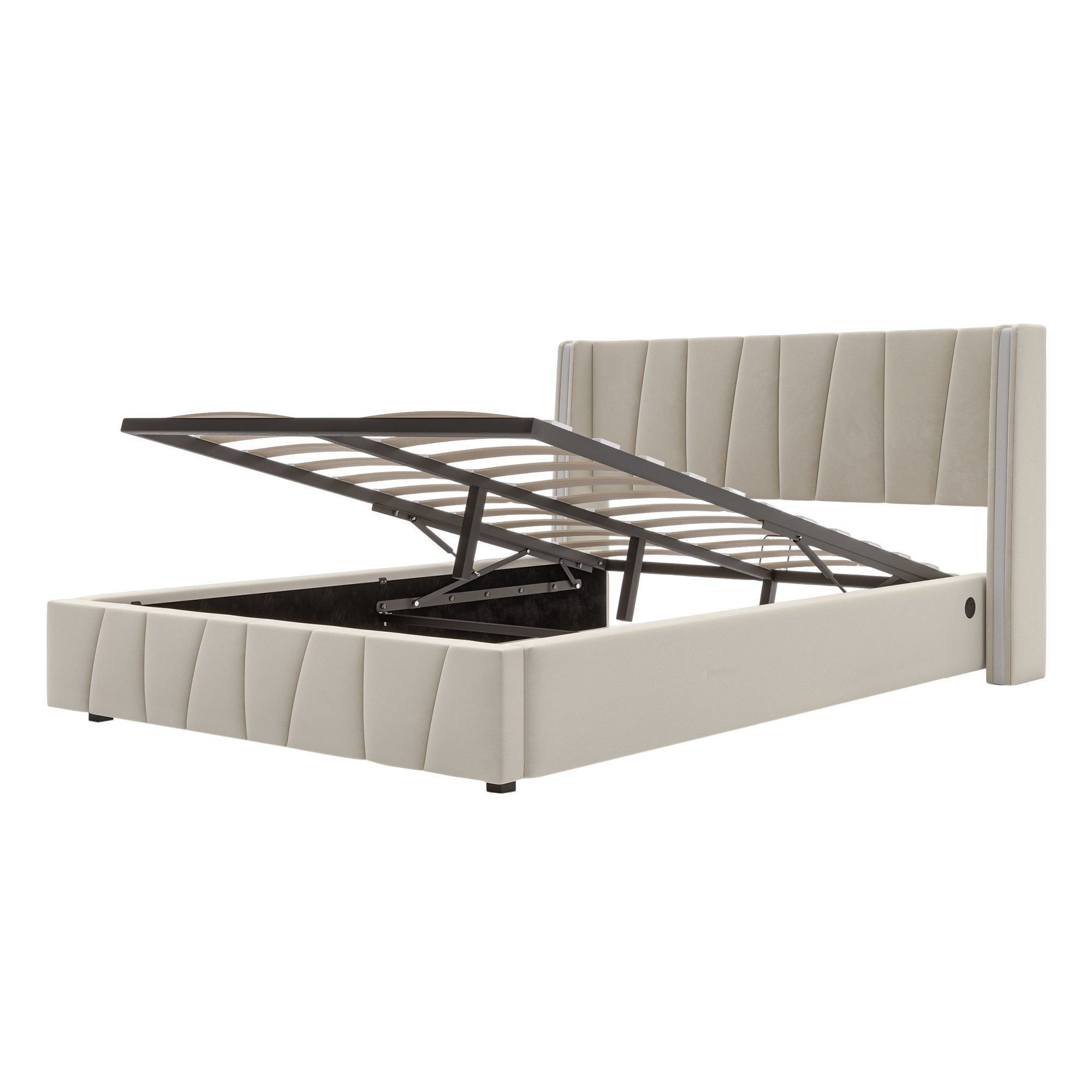 LVHOM Boxbett 140x200cm/160x200cm Trapez-Muster, Einzigartigen Design Bettg günstig online kaufen