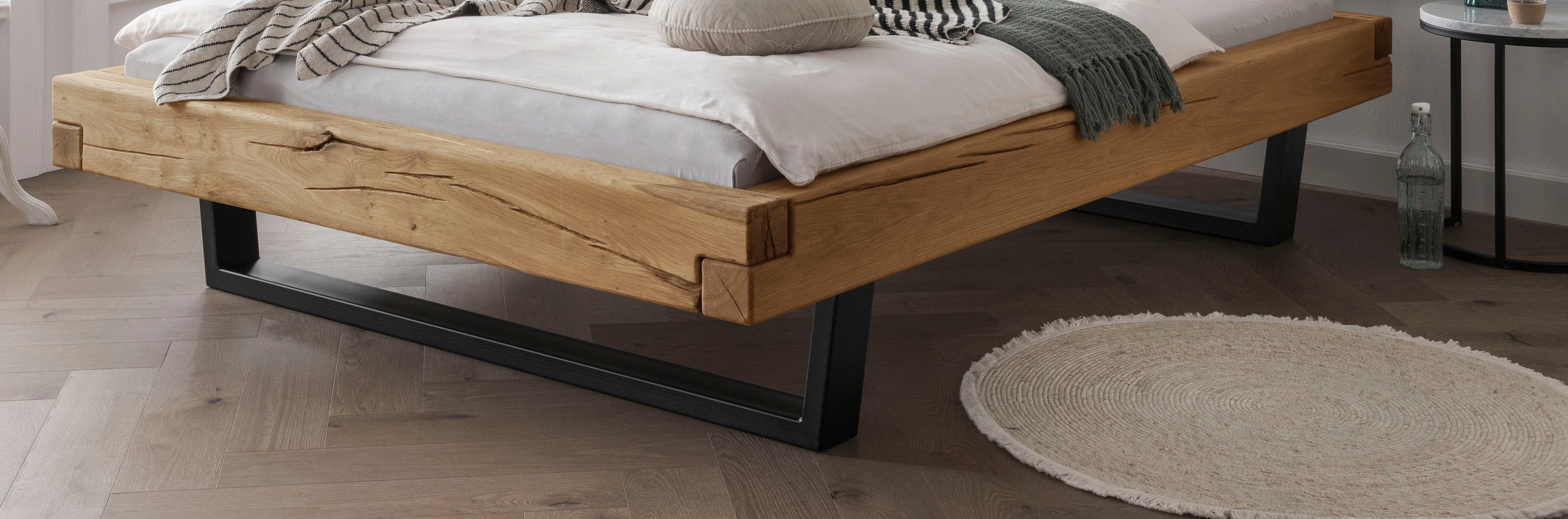 Home affaire Massivholzbett Ultima Balkenbett Doppelbett, günstig online kaufen