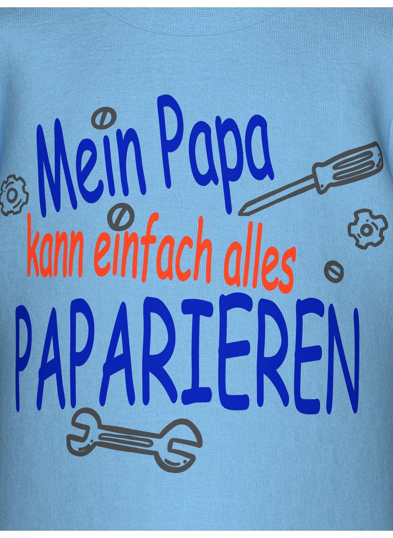 Trigema T-Shirt TRIGEMA T-Shirt mit lustigem Spruch-Print (1-tlg)
