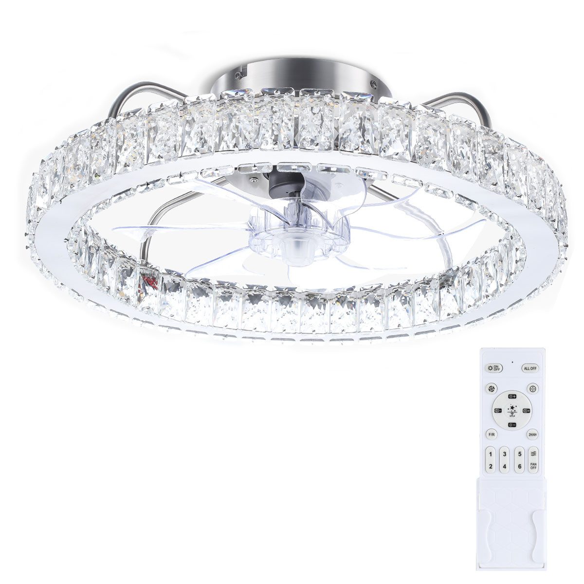 oyajia Deckenleuchte 36W LED Deckenlampe Deckenventilator, günstig online kaufen