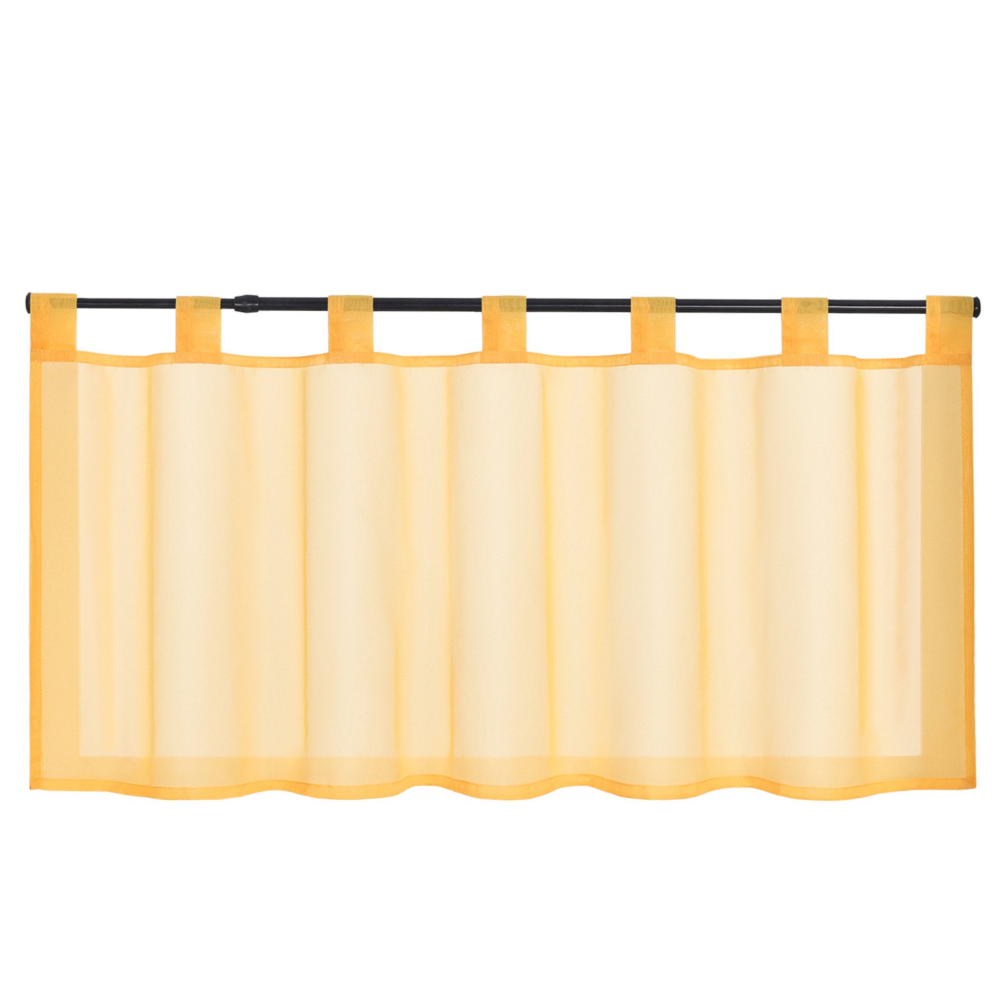 Delien Scheibengardine Eva, Schlaufen, Voile Uni Kurzstore Küche günstig online kaufen