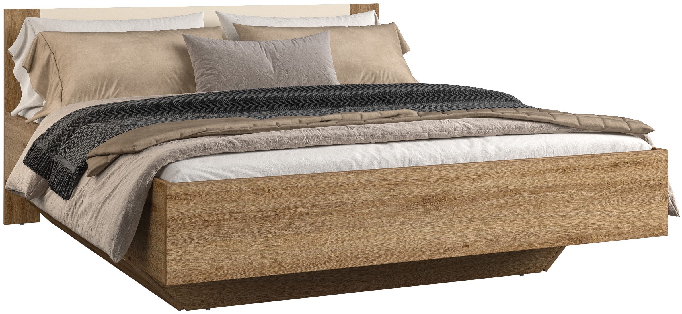Home affaire Bettgestell Bitry, Breite 160 bzw. 180 cm, moderner Bettrahmen, Doppelbett in zwei Grössen