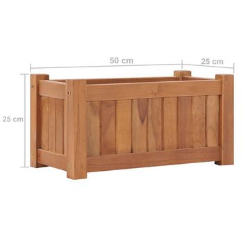 vidaXL Hochbeet Hochbeet 50x25x25 cm Massivholz Teak (1 St)