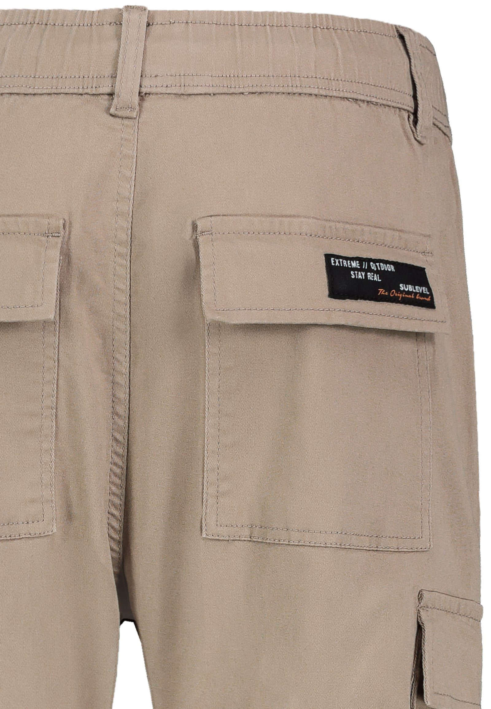 SUBLEVEL Cargohose Cargo in light-beige Straight Fit
