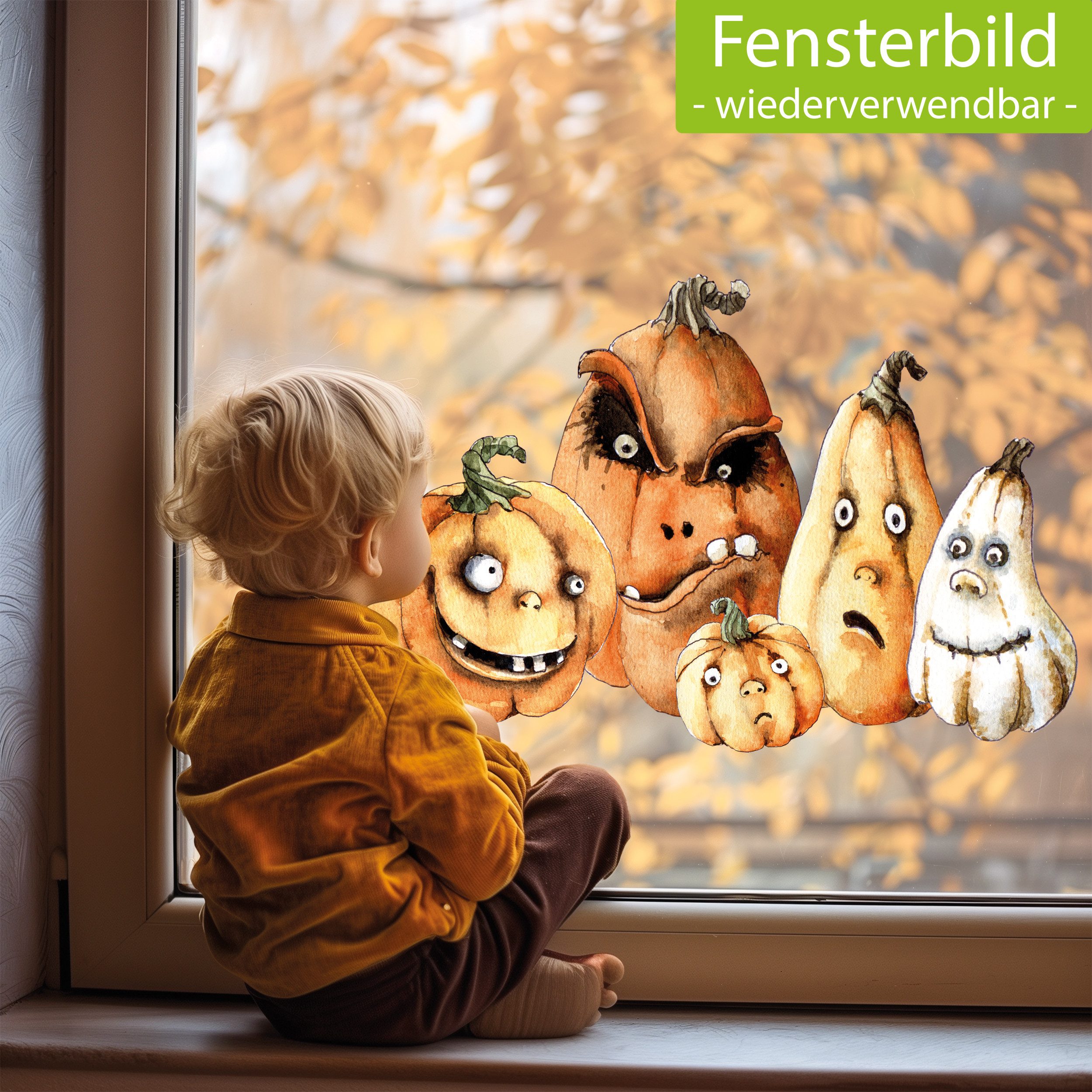 Sunnywall Fensterbild Fensterbild wiederverwendbare Fensterbilder Halloween günstig online kaufen