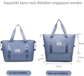 GelldG Sporttasche Sporttasche Damen, Faltbare Reisetasche mit Großem Fassungsvermögen