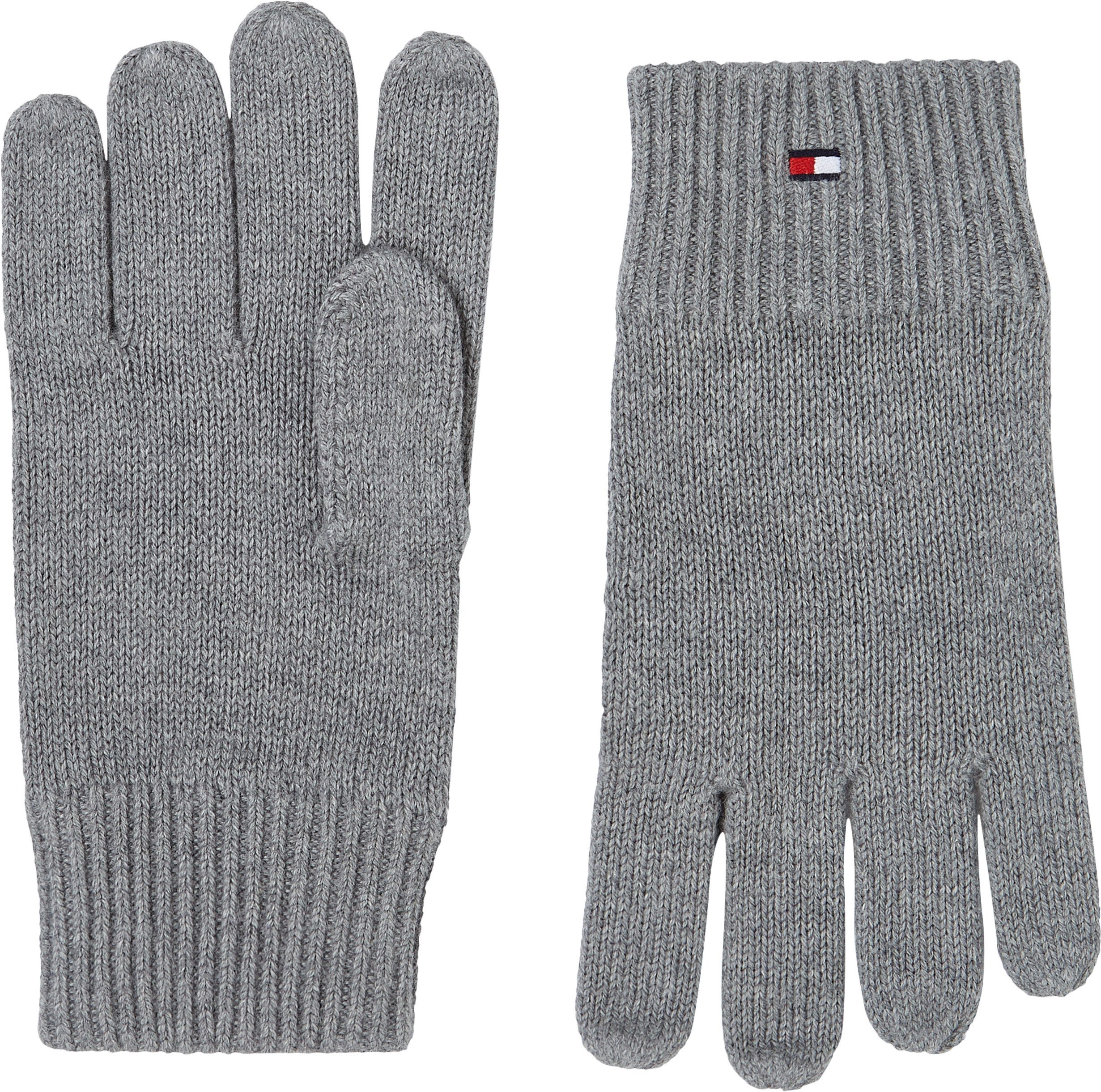 Tommy Hilfiger Strickhandschuhe ESSENTIALS FLAG GLOVES mit Logostickerei