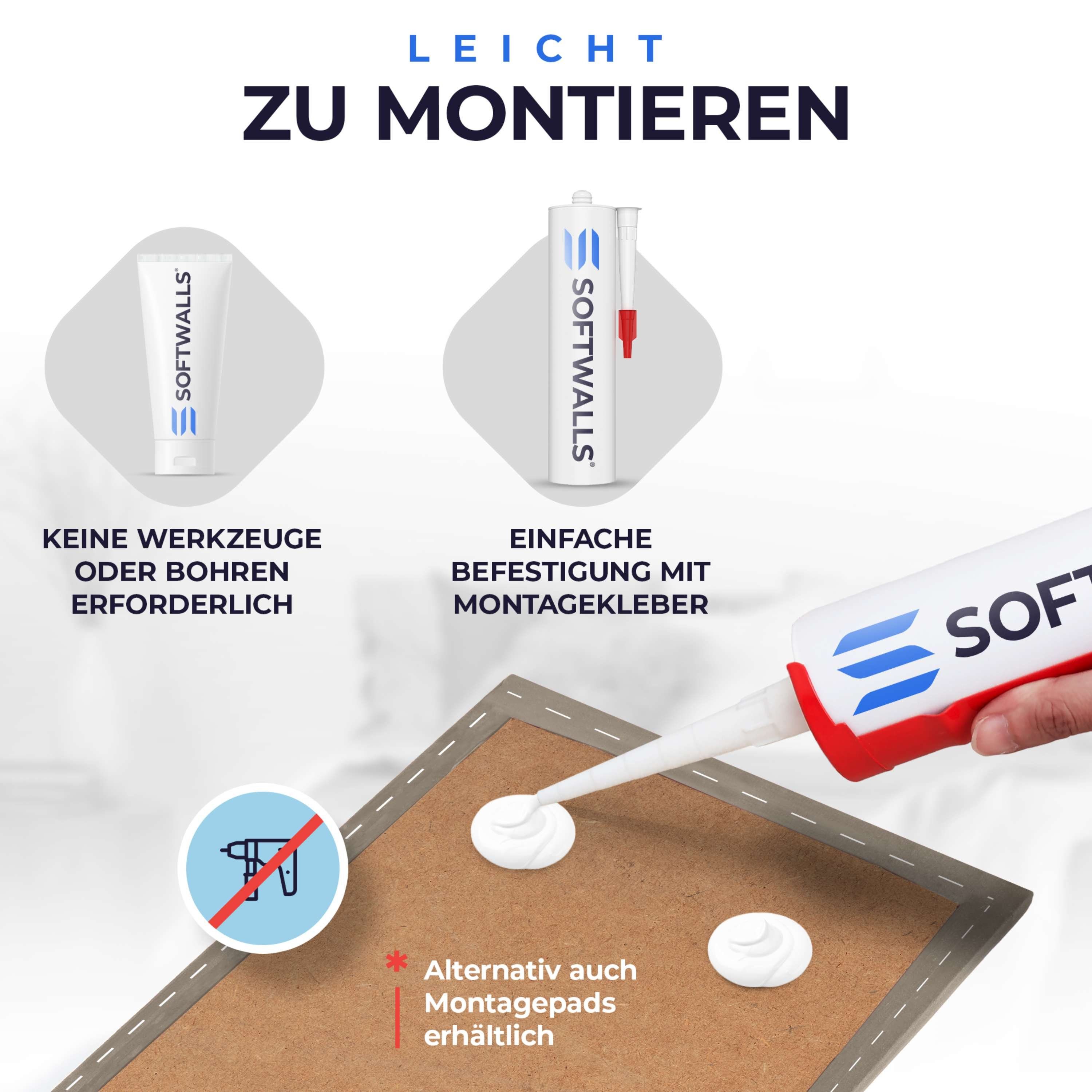 softwalls Kopfteil Wandkissen Samt - Kopfteil günstig online kaufen
