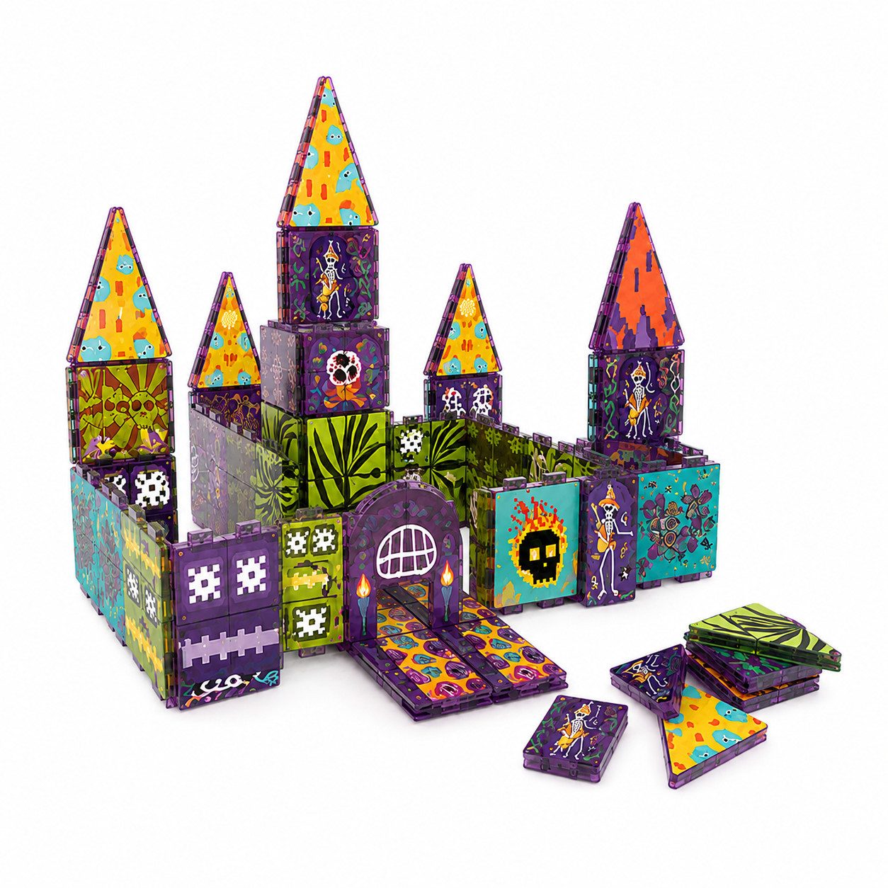 Luckice Magnetische Bausteine Bauernhof‑Set, kreatives Bauspiel für Kinder Magnetspielbausteine, (Set, 889 St., fördert Fantasie sowie Zusammenarbeit), Naturmotiven laden Kinder dazu ein, immer wieder neue Bauernhöfe