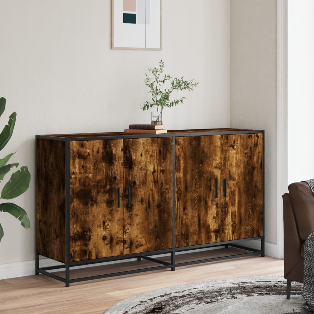 vidaXL Sideboard Sideboard Räuchereiche 134x35x76 cm günstig online kaufen