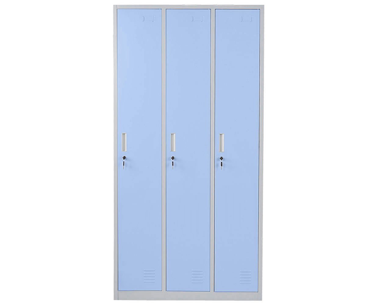 PROREGAL® Garderobenschrank Schließfach SATURN 180x180x50cm Metall 3/6 Fächer, Farbe