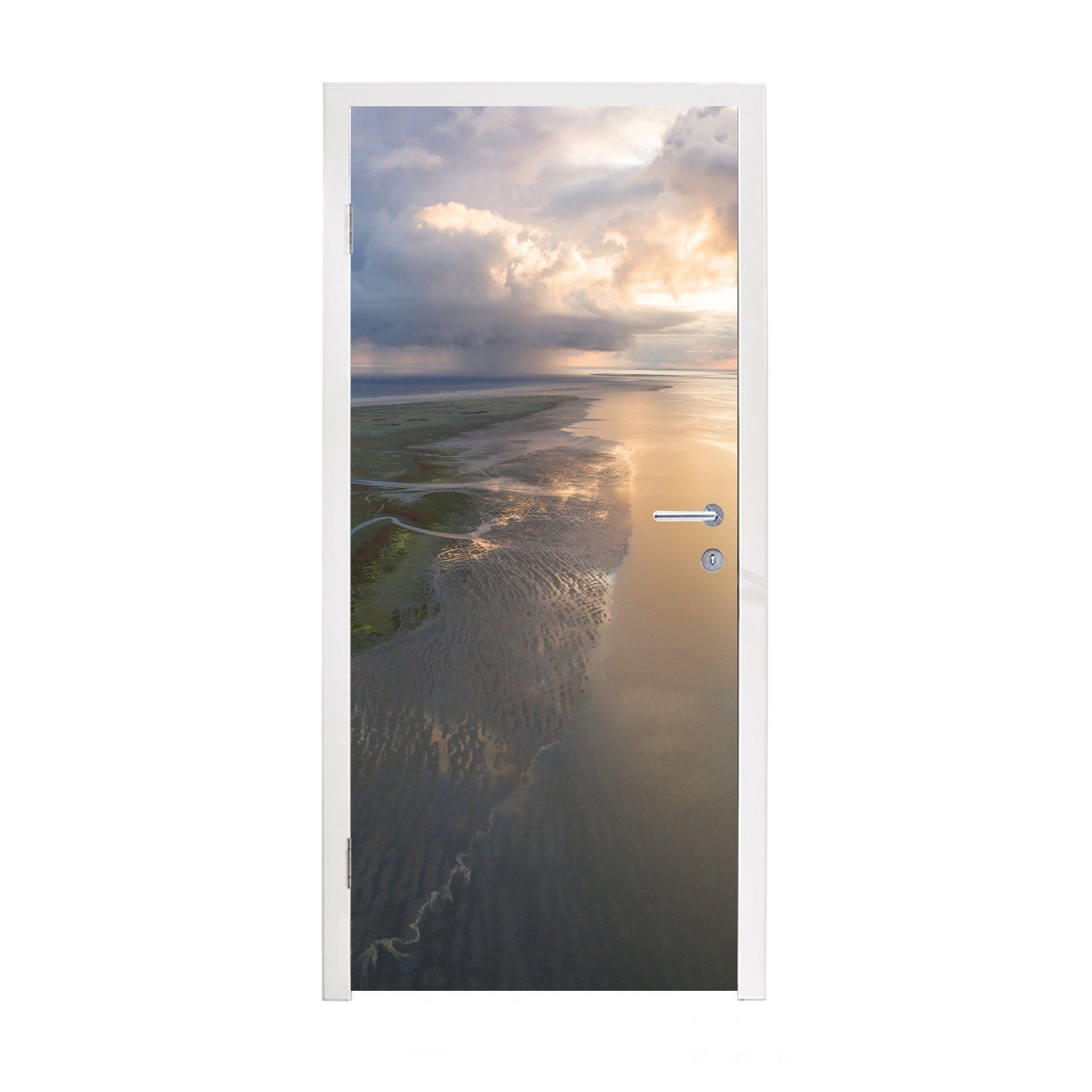 Türtapete Watteninseln - Wasser - Luft