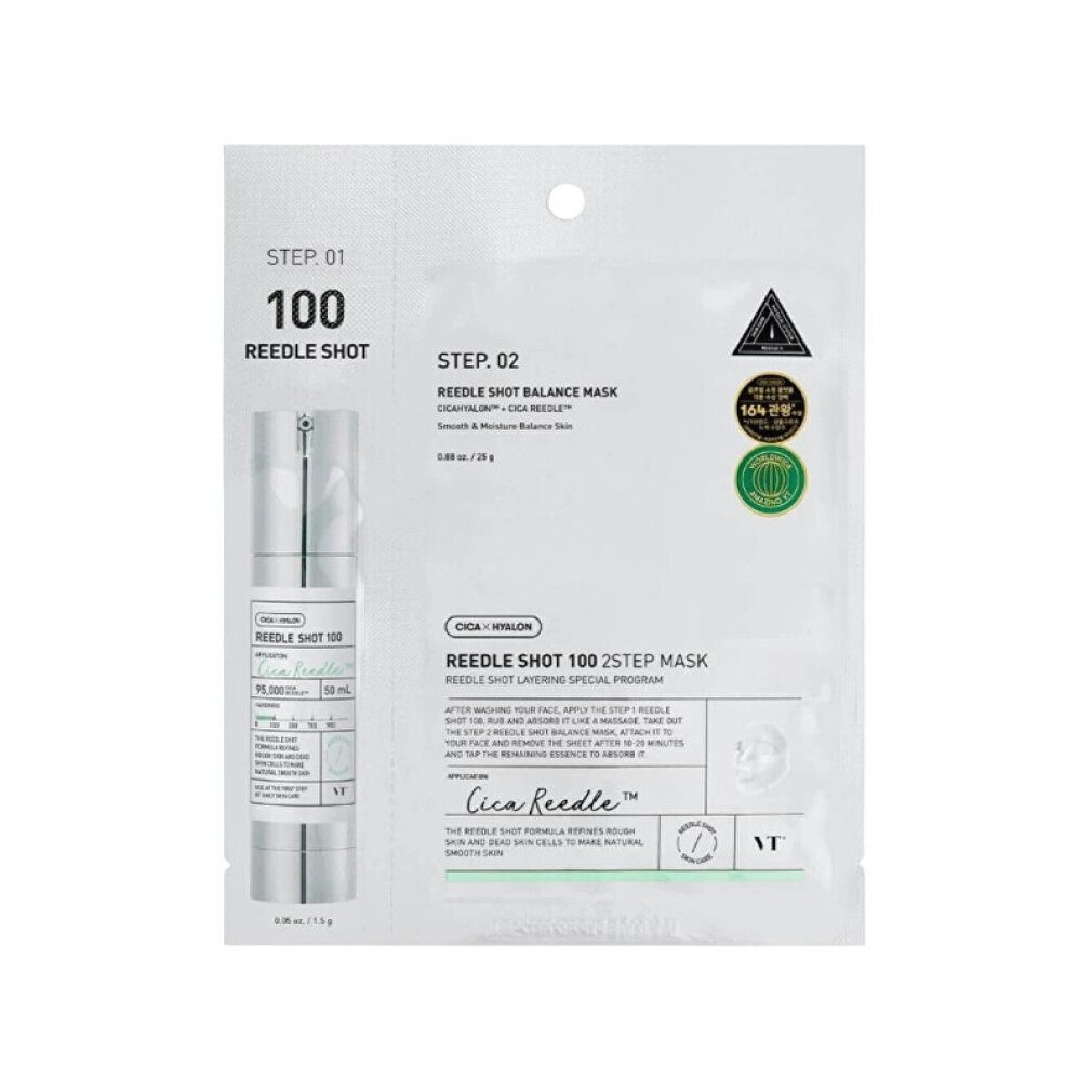VT Cosmetics Gesichtsmaske Reedle Shot 100 - 2 Step Mask
