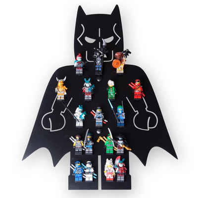 moin minis Wandregal moin minis Batman Kinderzimmer Regal für 18 Minifiguren Klemmbaustein
